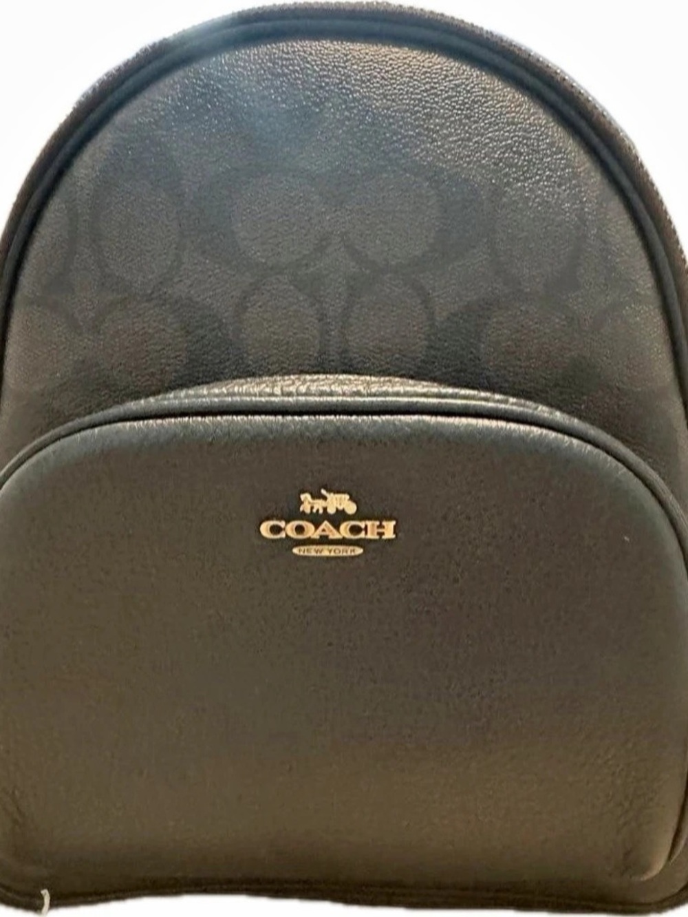 Coach Court Backpack In Signature Canvas Black